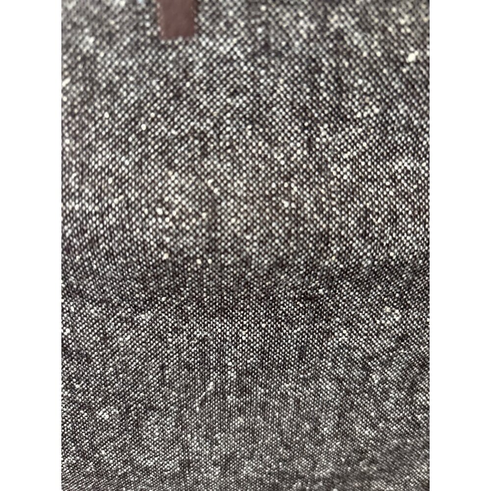 Y2K Bebe Dress Sz 10 Wool Blend Tweed Leather Corset Detail Lace Up Bodycon Slit - Picture 9 of 16